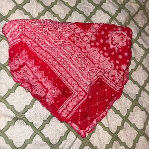 Pink Bandana Print Scarf